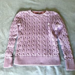 Girls Lilly Pulitzer Lilac Cable Knit Sweater, size 7.